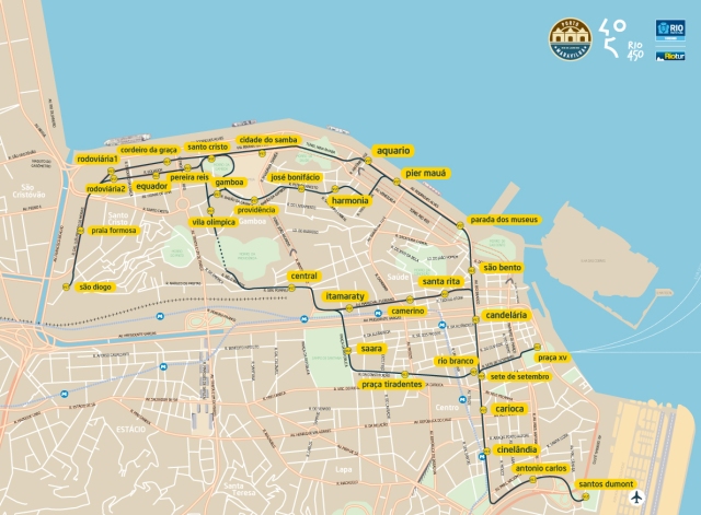 Mapa do VLT do Rio de Janeiro